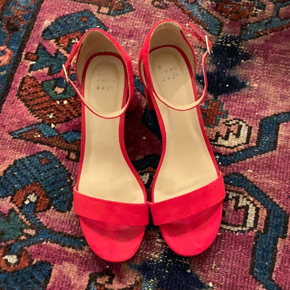 red chunky heels!